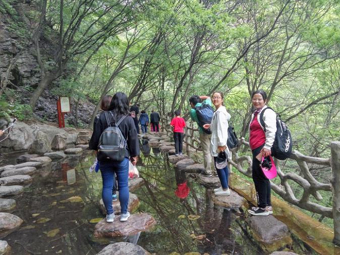 物电学院组织教职工登山健身踏青赏春